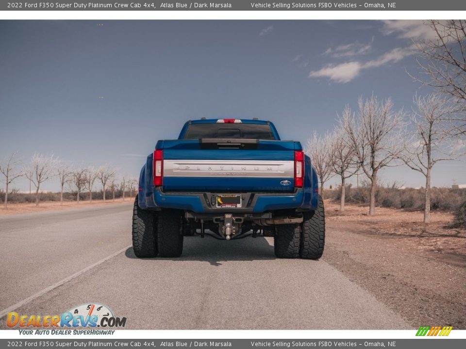 2022 Ford F350 Super Duty Platinum Crew Cab 4x4 Atlas Blue / Dark Marsala Photo #6