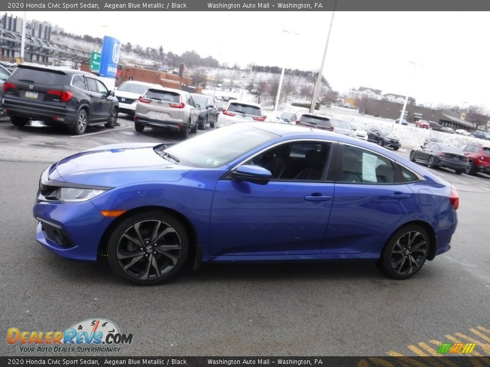 2020 Honda Civic Sport Sedan Aegean Blue Metallic / Black Photo #5