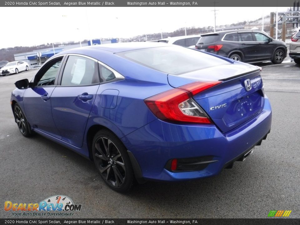 2020 Honda Civic Sport Sedan Aegean Blue Metallic / Black Photo #6