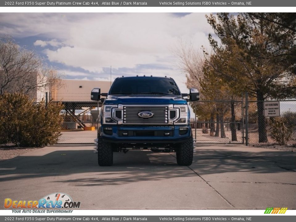 2022 Ford F350 Super Duty Platinum Crew Cab 4x4 Atlas Blue / Dark Marsala Photo #8