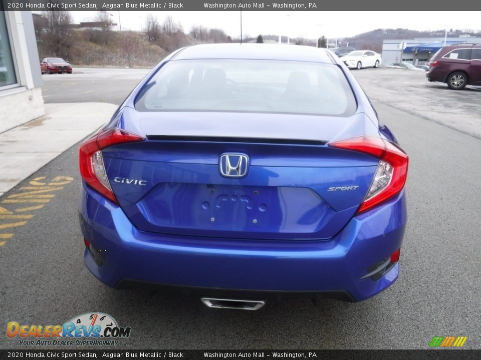 2020 Honda Civic Sport Sedan Aegean Blue Metallic / Black Photo #7