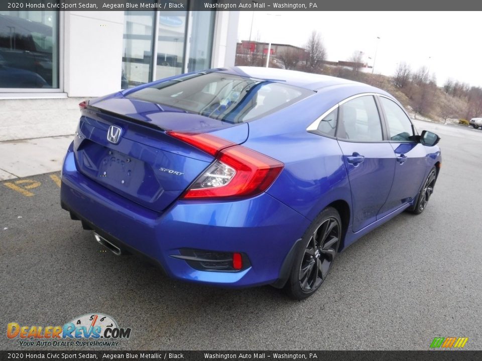 2020 Honda Civic Sport Sedan Aegean Blue Metallic / Black Photo #8