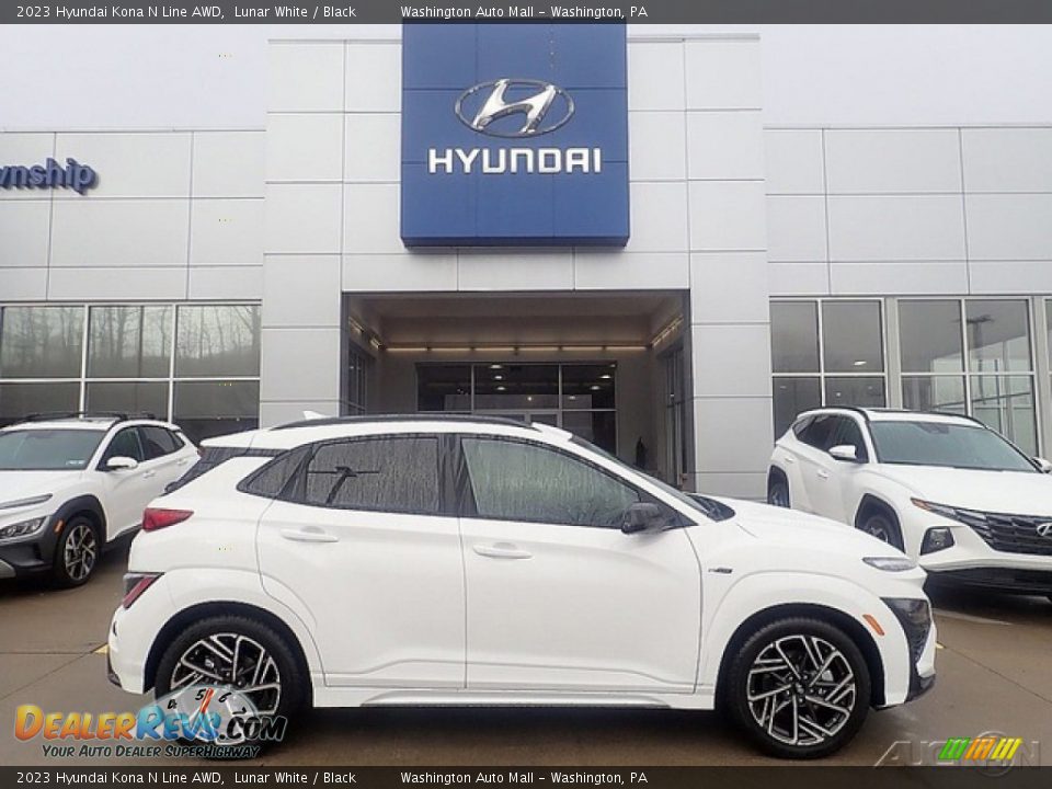 Lunar White 2023 Hyundai Kona N Line AWD Photo #1