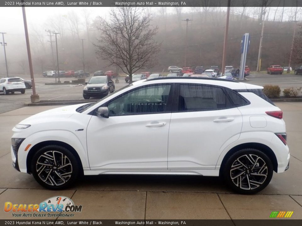 2023 Hyundai Kona N Line AWD Lunar White / Black Photo #6