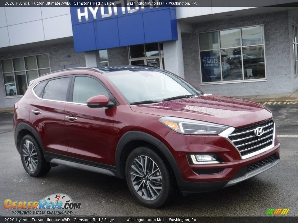 2020 Hyundai Tucson Ultimate AWD Gemstone Red / Beige Photo #1