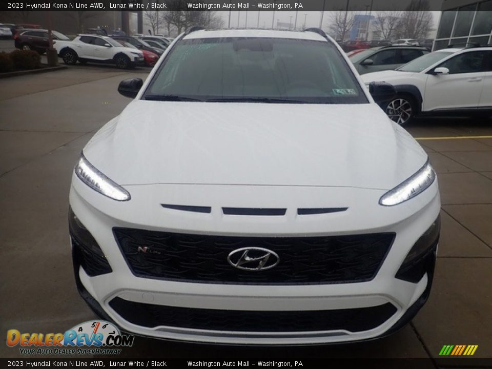 2023 Hyundai Kona N Line AWD Lunar White / Black Photo #8