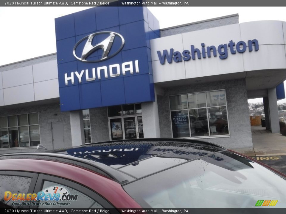 2020 Hyundai Tucson Ultimate AWD Gemstone Red / Beige Photo #4