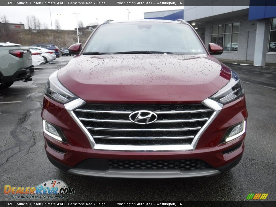 2020 Hyundai Tucson Ultimate AWD Gemstone Red / Beige Photo #5