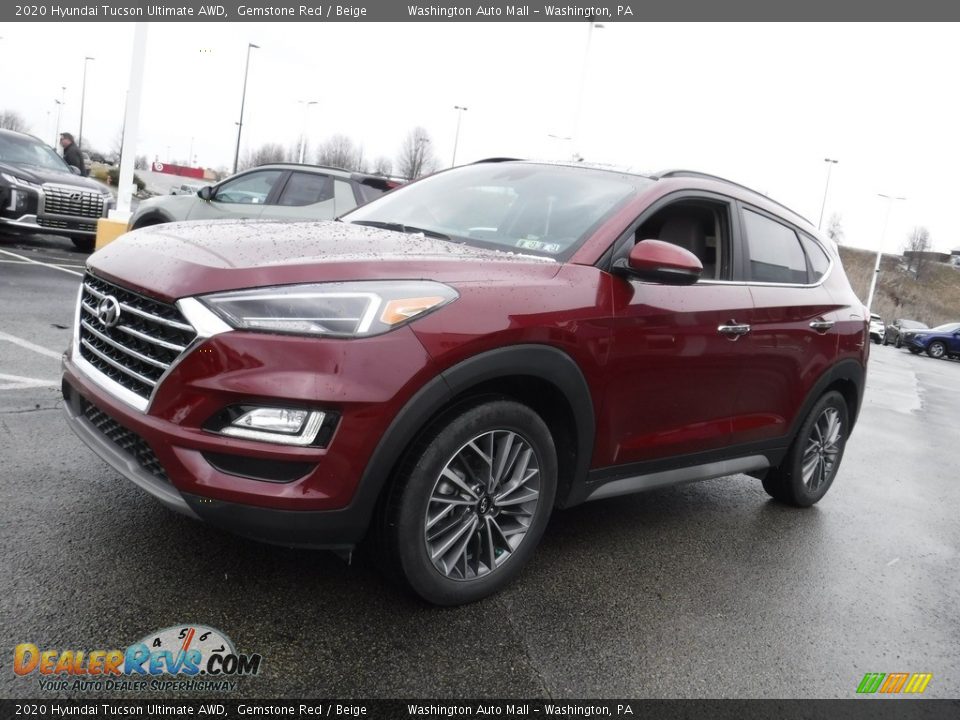 2020 Hyundai Tucson Ultimate AWD Gemstone Red / Beige Photo #6