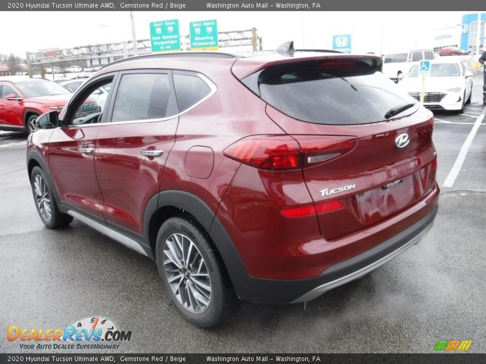 2020 Hyundai Tucson Ultimate AWD Gemstone Red / Beige Photo #8