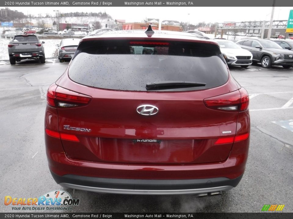 2020 Hyundai Tucson Ultimate AWD Gemstone Red / Beige Photo #9