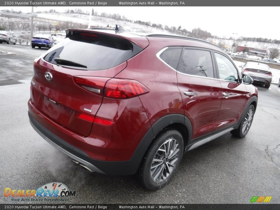 2020 Hyundai Tucson Ultimate AWD Gemstone Red / Beige Photo #10