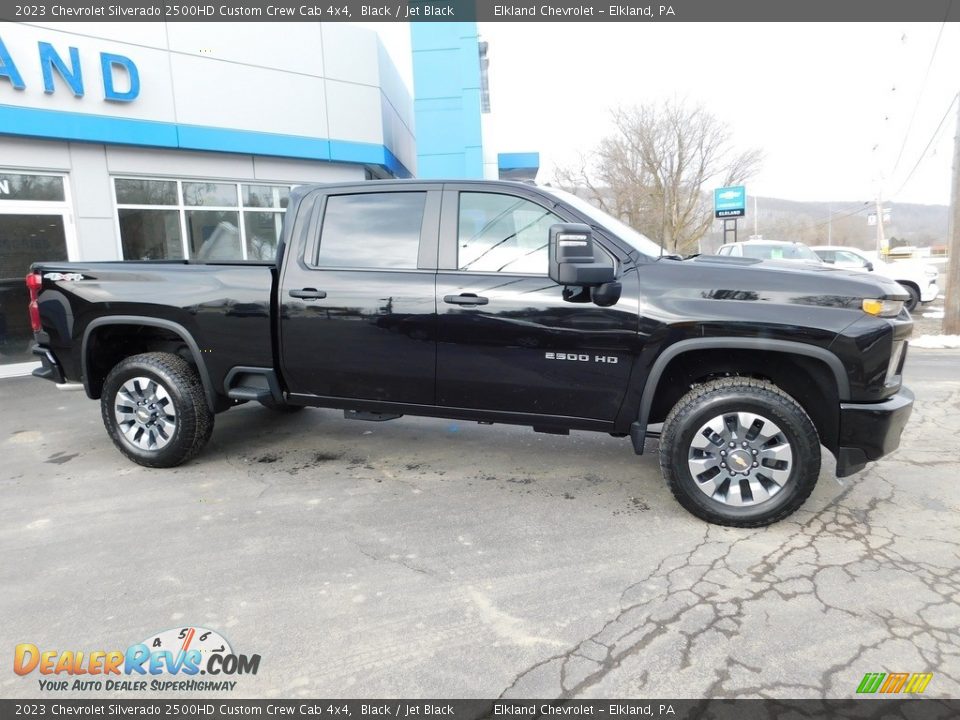 2023 Chevrolet Silverado 2500HD Custom Crew Cab 4x4 Black / Jet Black Photo #7