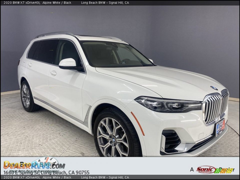 2020 BMW X7 xDrive40i Alpine White / Black Photo #1