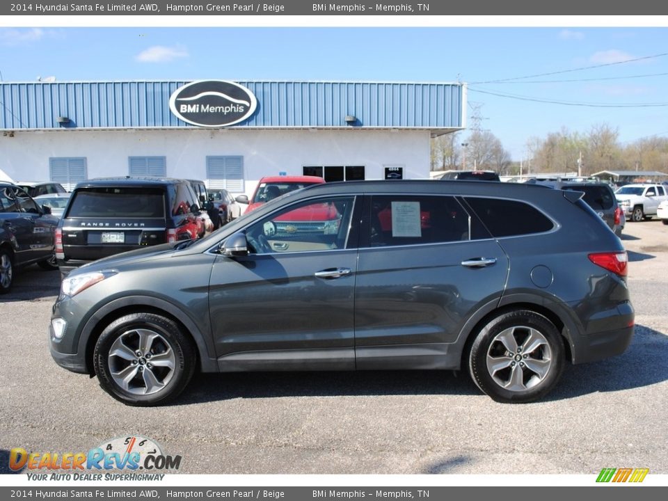 2014 Hyundai Santa Fe Limited AWD Hampton Green Pearl / Beige Photo #2