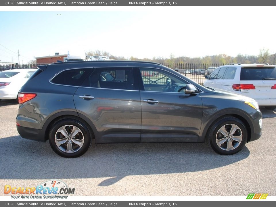 2014 Hyundai Santa Fe Limited AWD Hampton Green Pearl / Beige Photo #6