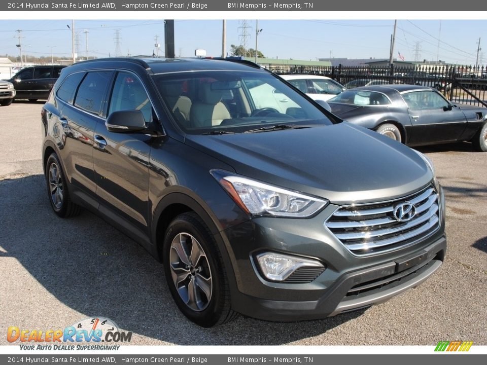 2014 Hyundai Santa Fe Limited AWD Hampton Green Pearl / Beige Photo #7