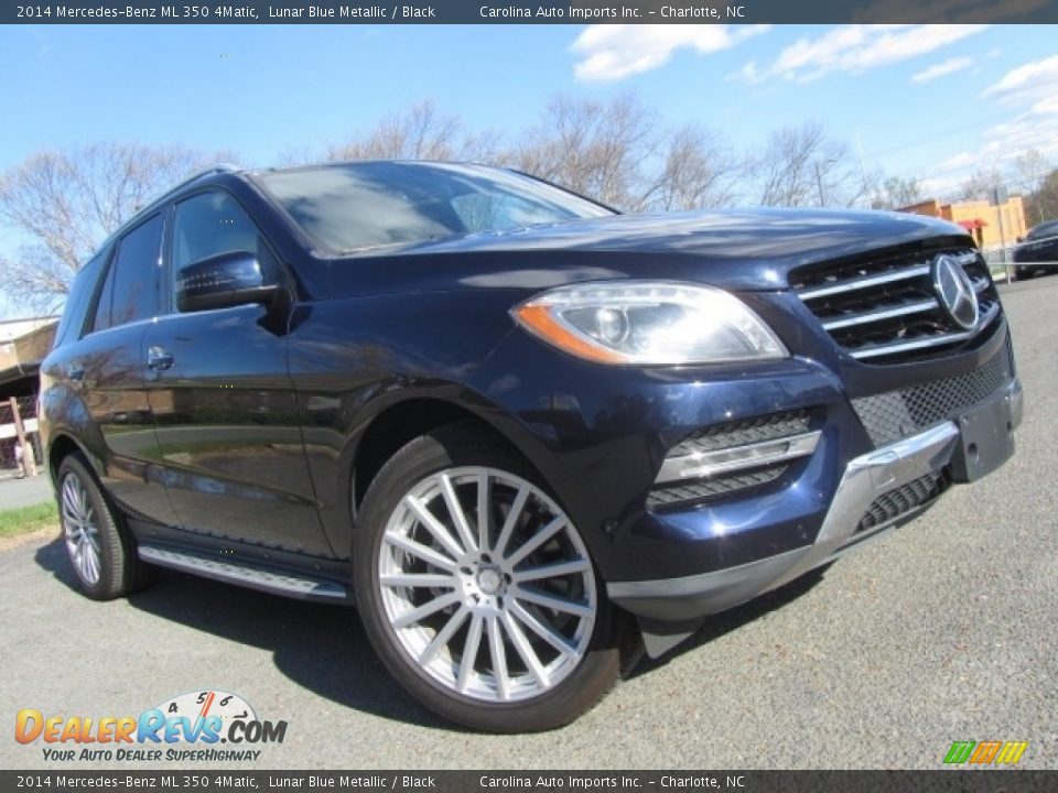 2014 Mercedes-Benz ML 350 4Matic Lunar Blue Metallic / Black Photo #1