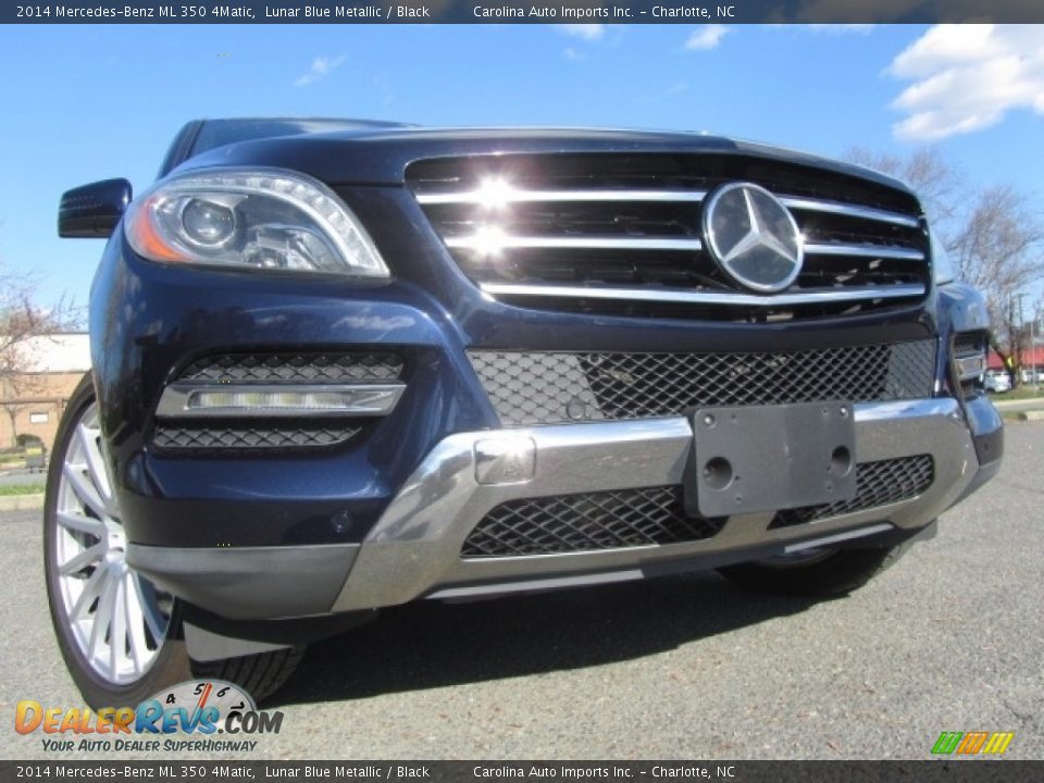 2014 Mercedes-Benz ML 350 4Matic Lunar Blue Metallic / Black Photo #2
