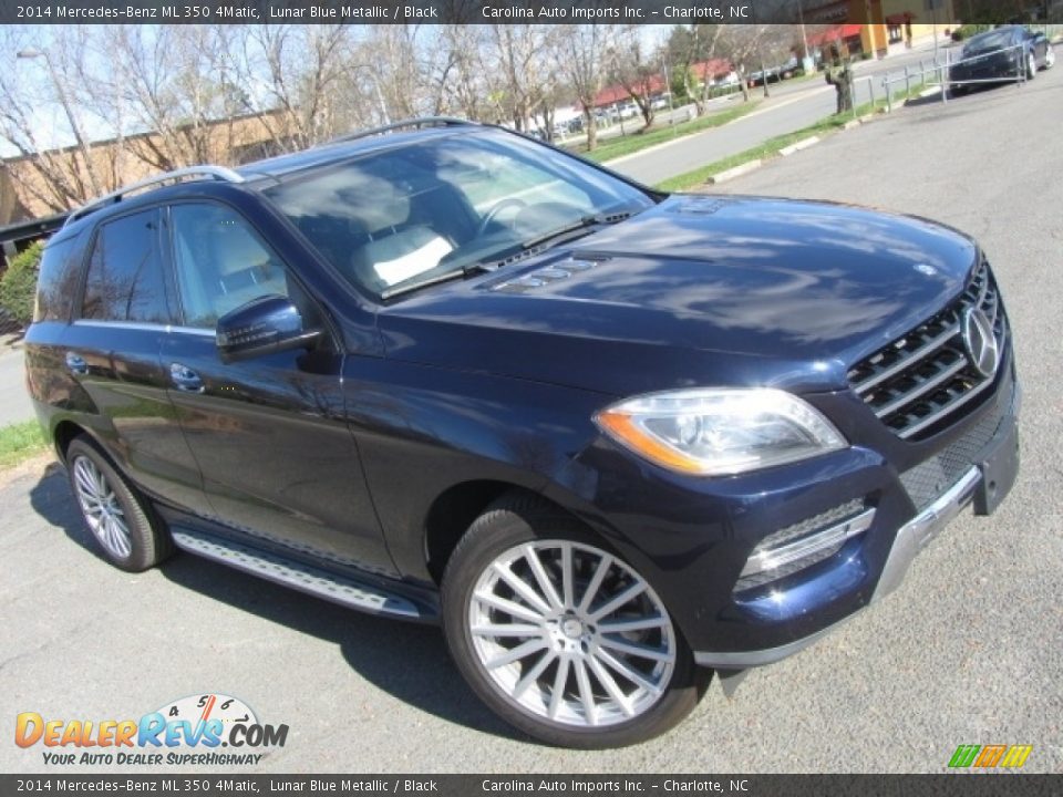 2014 Mercedes-Benz ML 350 4Matic Lunar Blue Metallic / Black Photo #3