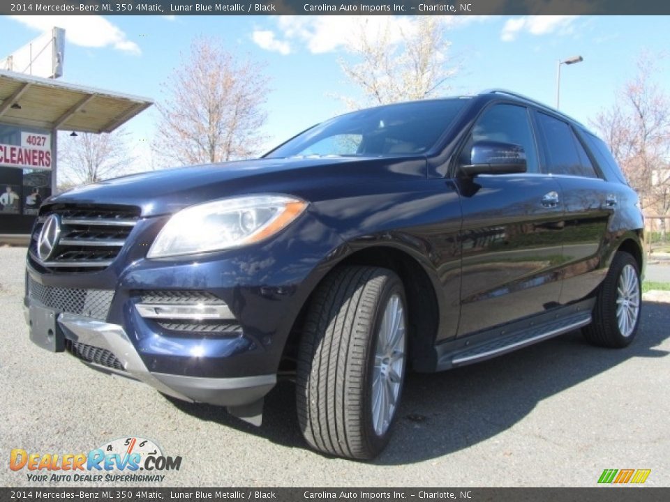 2014 Mercedes-Benz ML 350 4Matic Lunar Blue Metallic / Black Photo #6