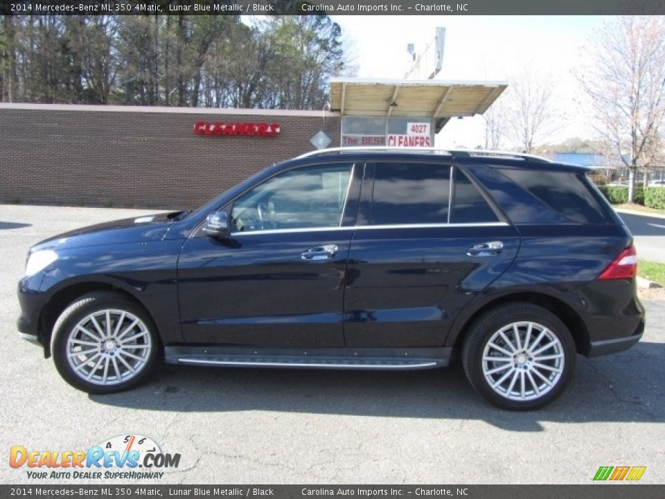 2014 Mercedes-Benz ML 350 4Matic Lunar Blue Metallic / Black Photo #7
