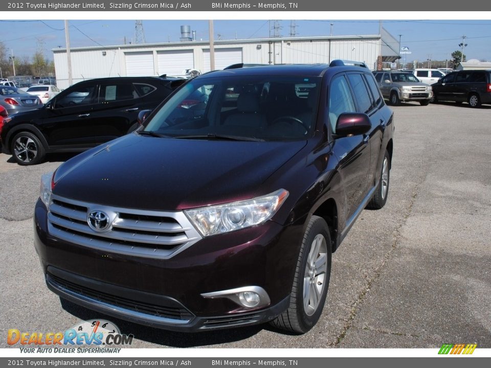 2012 Toyota Highlander Limited Sizzling Crimson Mica / Ash Photo #1