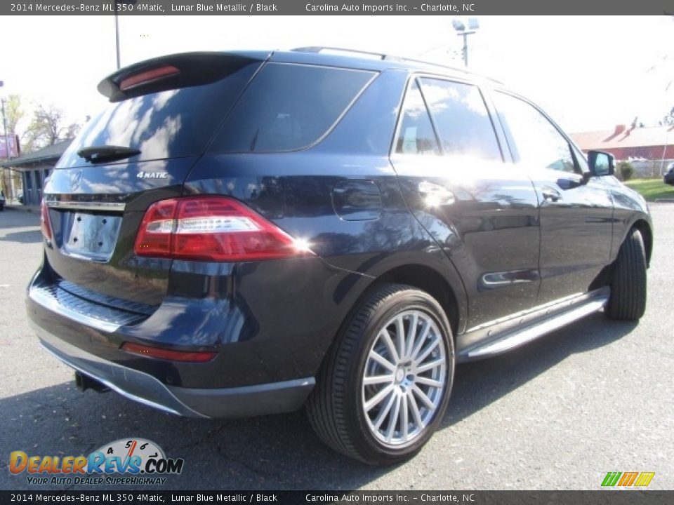 2014 Mercedes-Benz ML 350 4Matic Lunar Blue Metallic / Black Photo #10