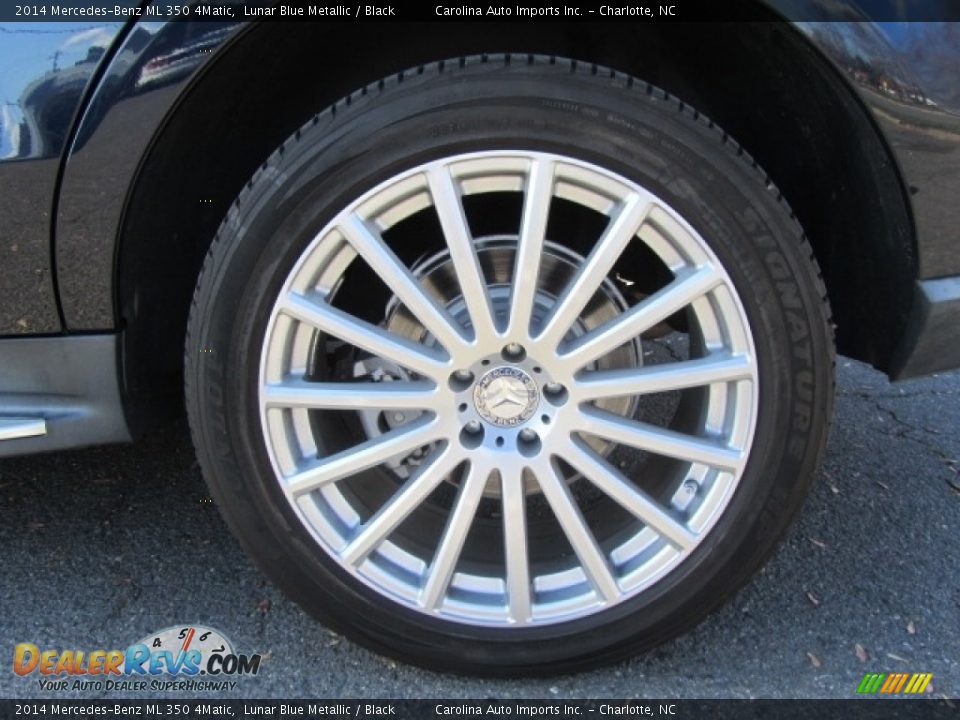 2014 Mercedes-Benz ML 350 4Matic Lunar Blue Metallic / Black Photo #26