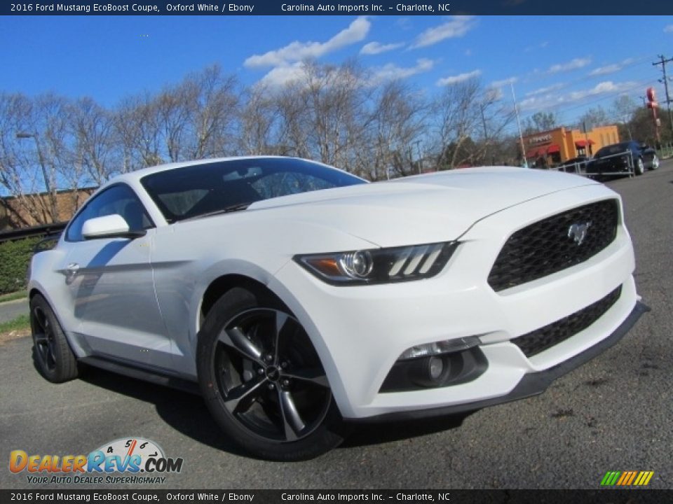 2016 Ford Mustang EcoBoost Coupe Oxford White / Ebony Photo #1