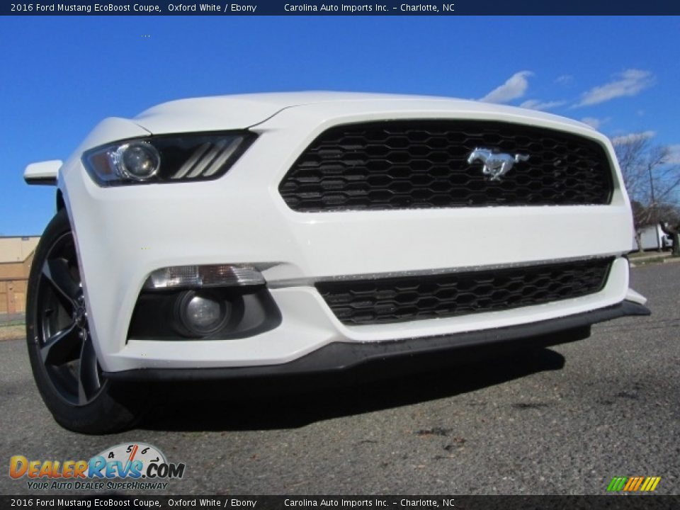 2016 Ford Mustang EcoBoost Coupe Oxford White / Ebony Photo #2