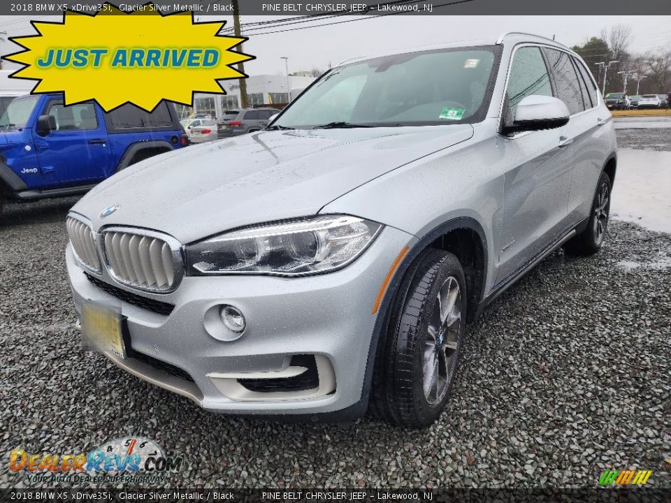 2018 BMW X5 xDrive35i Glacier Silver Metallic / Black Photo #1