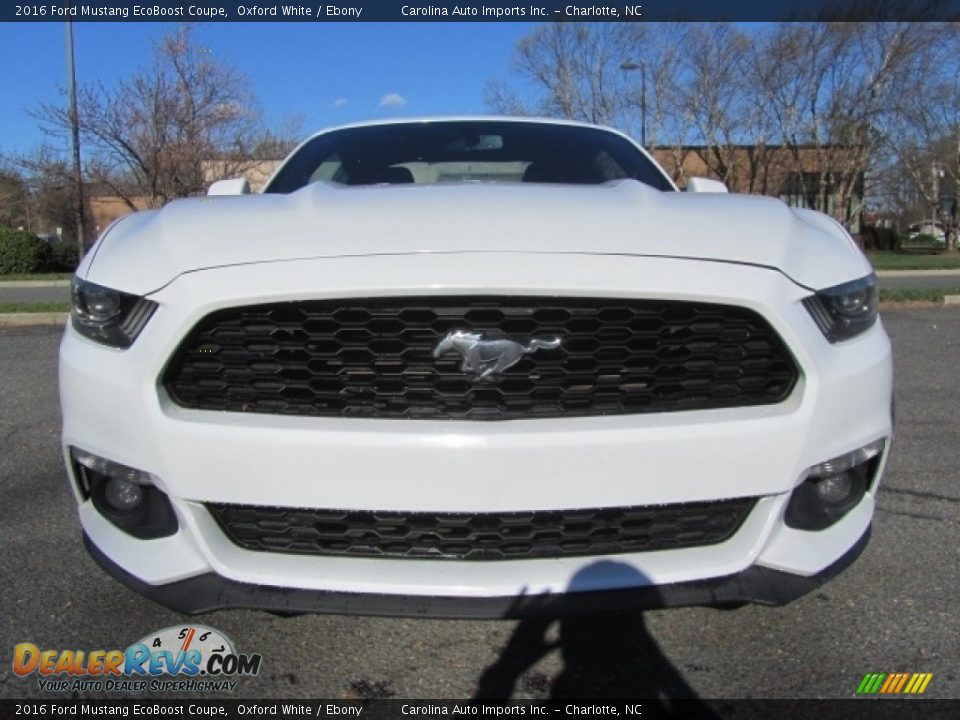 2016 Ford Mustang EcoBoost Coupe Oxford White / Ebony Photo #4