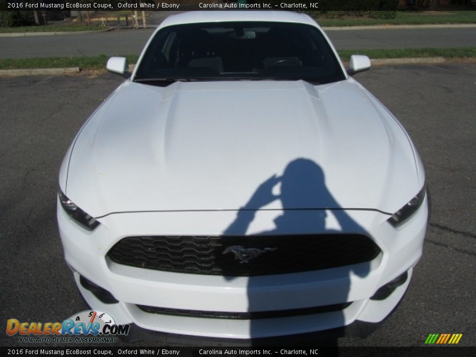 2016 Ford Mustang EcoBoost Coupe Oxford White / Ebony Photo #5