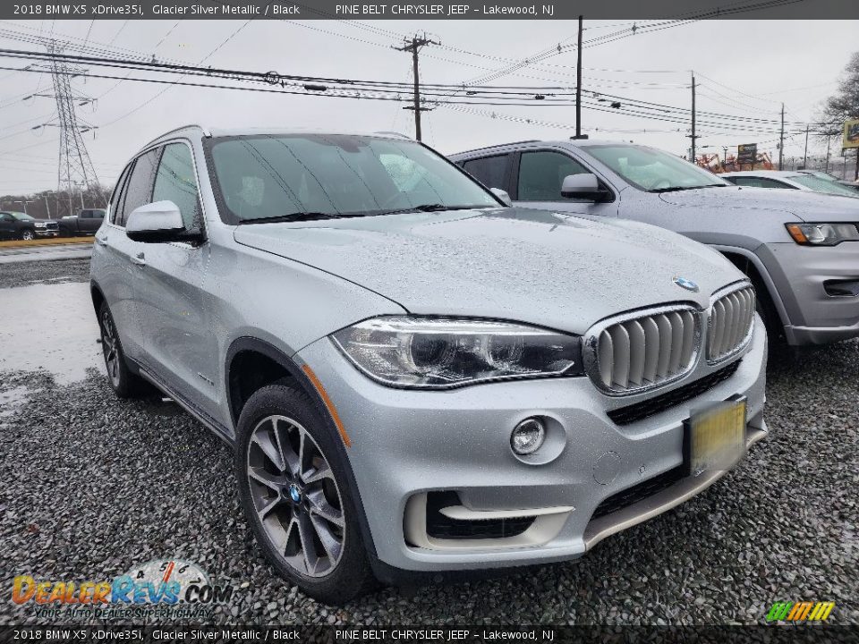 2018 BMW X5 xDrive35i Glacier Silver Metallic / Black Photo #3