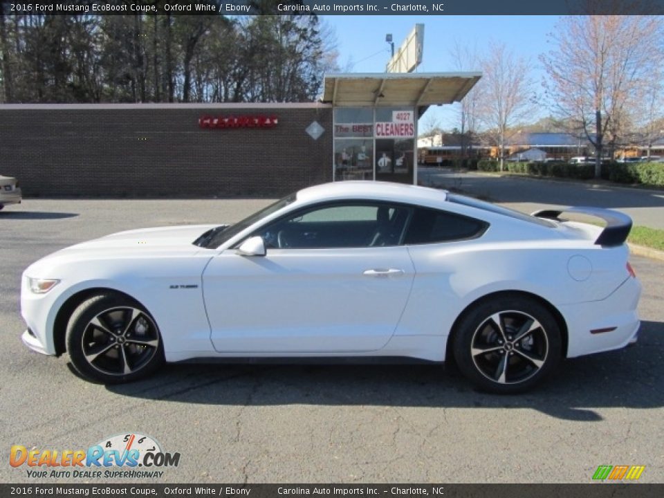 2016 Ford Mustang EcoBoost Coupe Oxford White / Ebony Photo #7