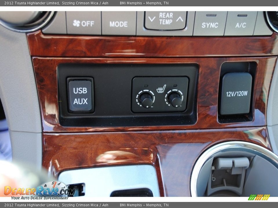 2012 Toyota Highlander Limited Sizzling Crimson Mica / Ash Photo #22