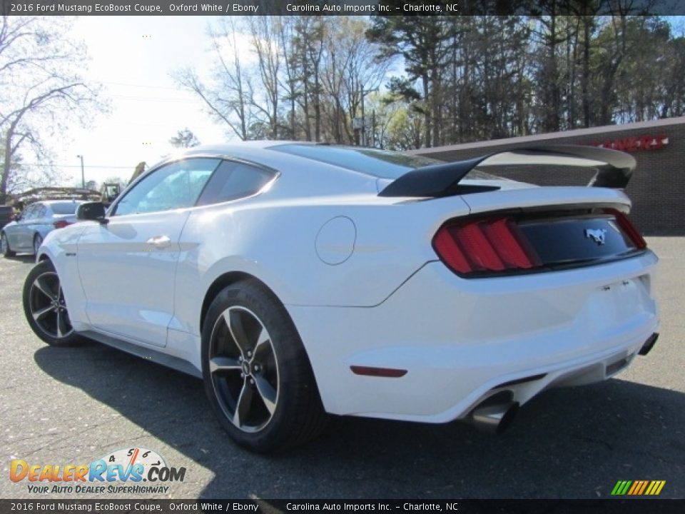 2016 Ford Mustang EcoBoost Coupe Oxford White / Ebony Photo #8