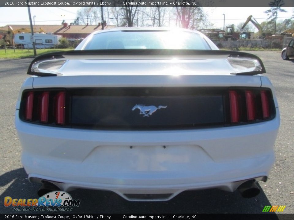 2016 Ford Mustang EcoBoost Coupe Oxford White / Ebony Photo #9