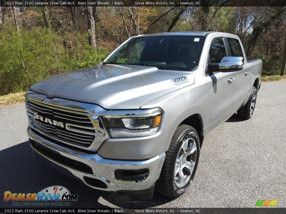 2023 Ram 1500 Laramie Crew Cab 4x4 Billet Silver Metallic / Black Photo #2