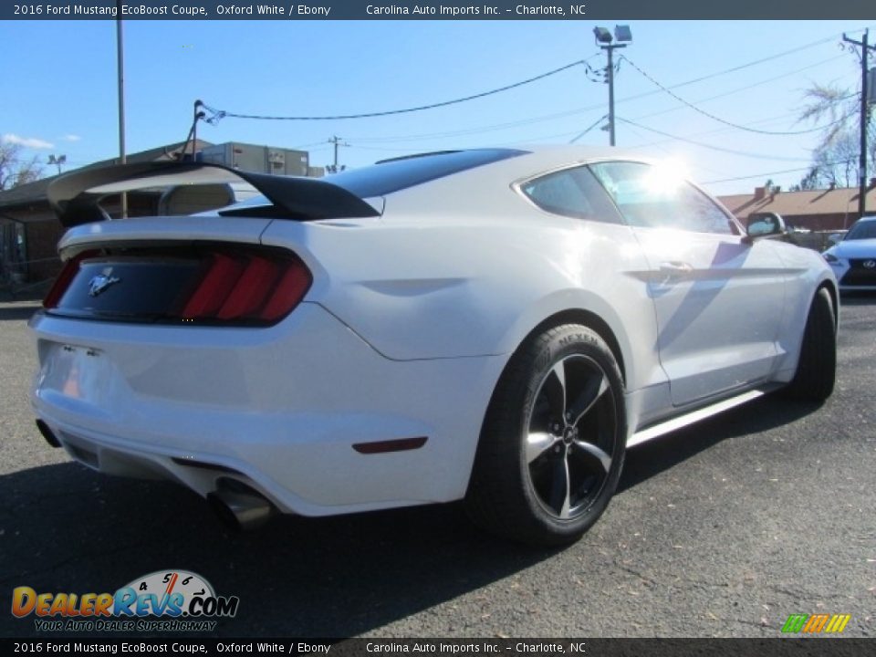 2016 Ford Mustang EcoBoost Coupe Oxford White / Ebony Photo #10