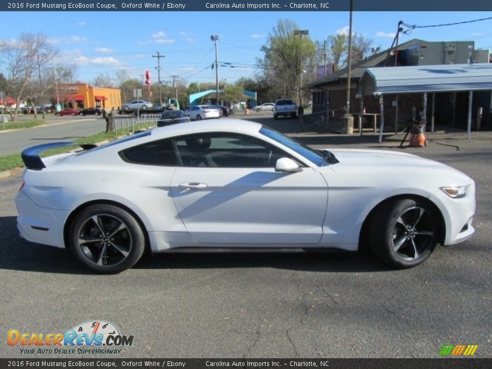 2016 Ford Mustang EcoBoost Coupe Oxford White / Ebony Photo #11