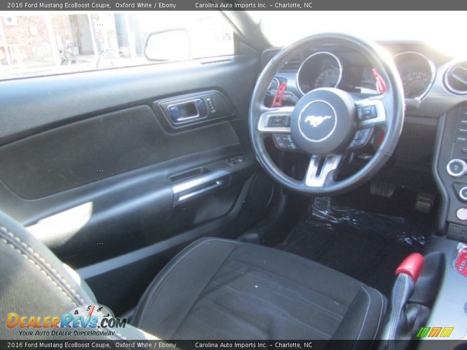 2016 Ford Mustang EcoBoost Coupe Oxford White / Ebony Photo #12