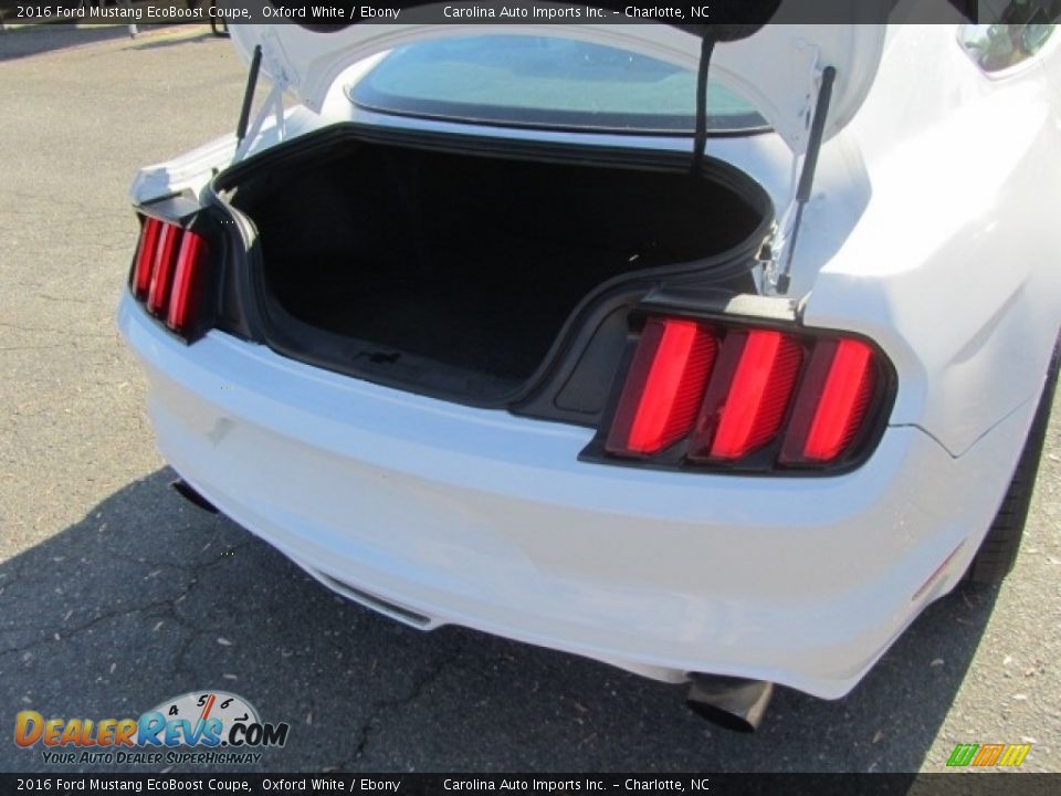 2016 Ford Mustang EcoBoost Coupe Oxford White / Ebony Photo #21