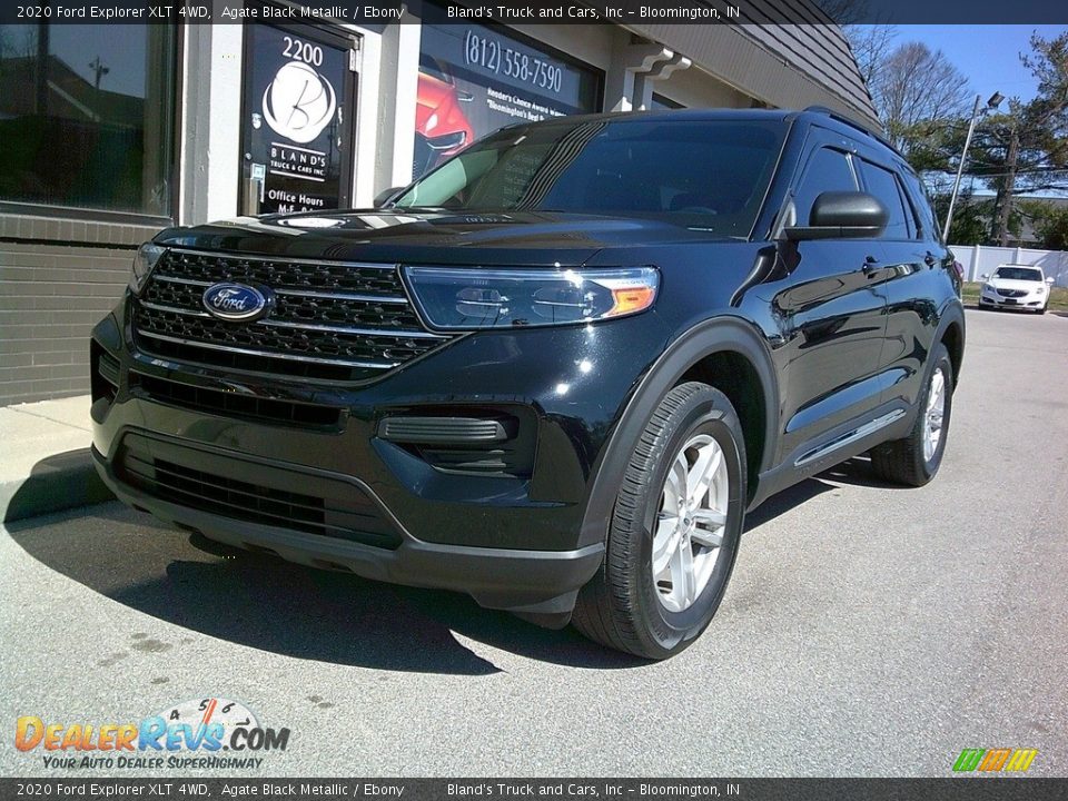 2020 Ford Explorer XLT 4WD Agate Black Metallic / Ebony Photo #2