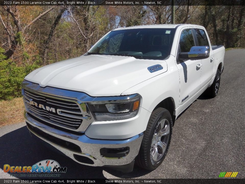 2023 Ram 1500 Laramie Crew Cab 4x4 Bright White / Black Photo #2