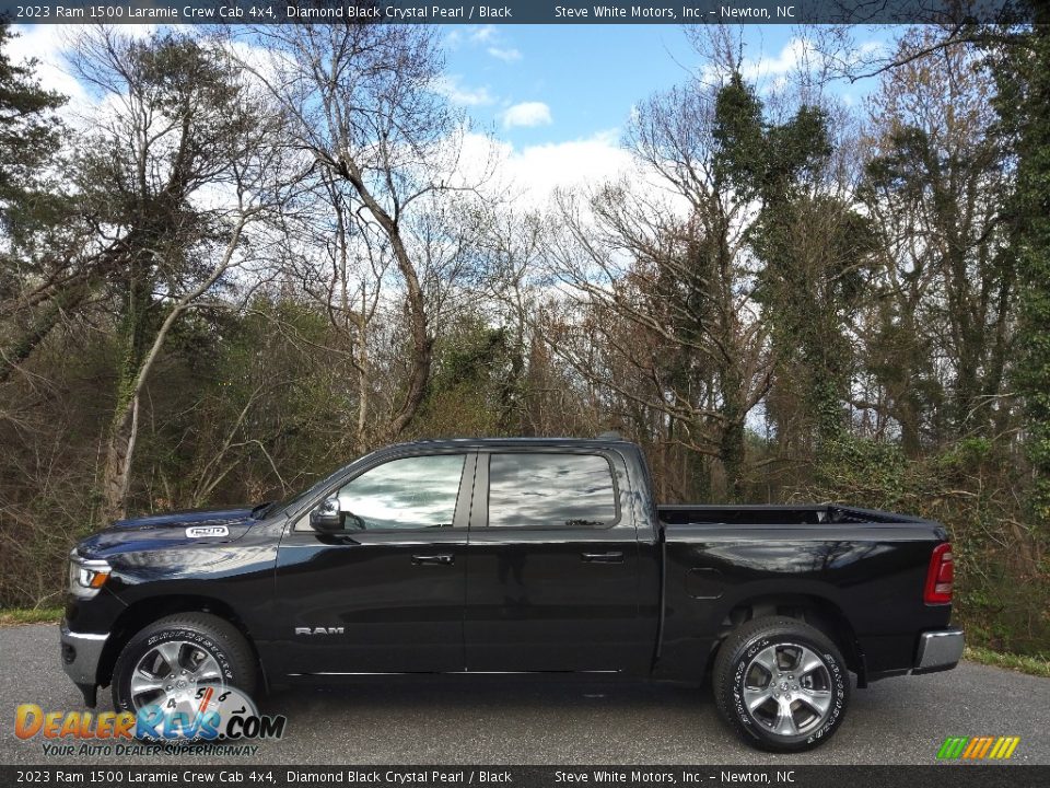 2023 Ram 1500 Laramie Crew Cab 4x4 Diamond Black Crystal Pearl / Black Photo #1