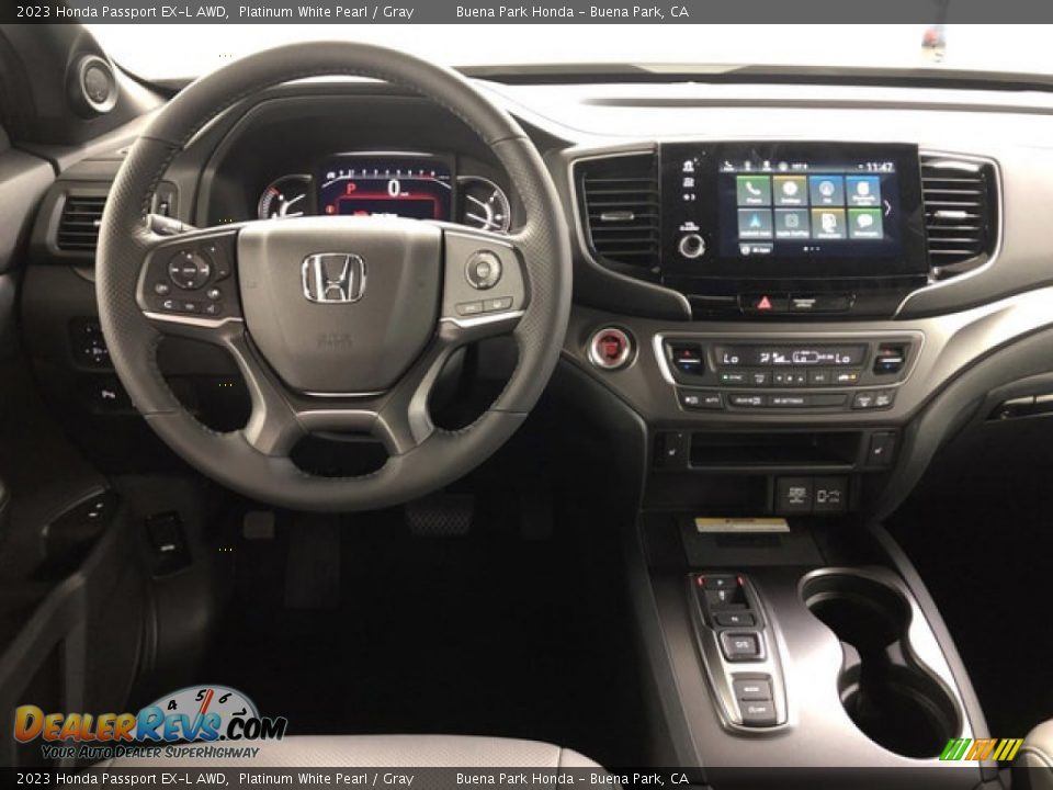 2023 Honda Passport EX-L AWD Platinum White Pearl / Gray Photo #11