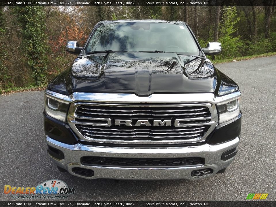 2023 Ram 1500 Laramie Crew Cab 4x4 Diamond Black Crystal Pearl / Black Photo #3