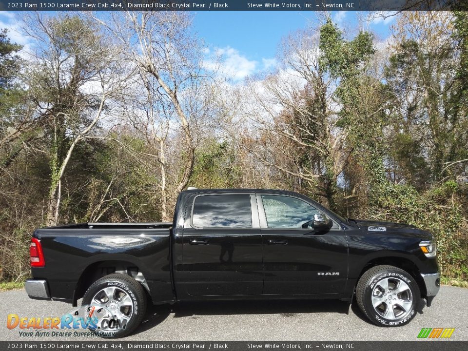 2023 Ram 1500 Laramie Crew Cab 4x4 Diamond Black Crystal Pearl / Black Photo #5